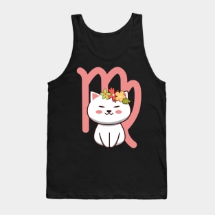 Virgo Zodiac Cat Tank Top